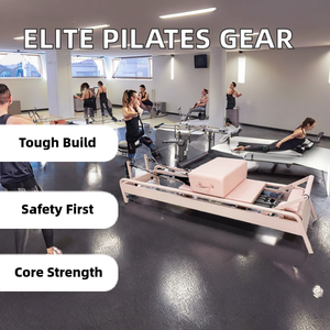 Reformador de estudio de aluminio comercial con certificación CE, máquina de <span class=keywords><strong>Pilates</strong></span> portátil duradera de alta calidad para entrenamiento corporal, función de salud - Product Image 2