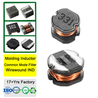 Inducteur de puissance fixe enroulé à fil non blindé SMD à haute inductance 1.5 Henry 2.2mh 2mh 1.5mh 1mh 1500uh bobines d'inducteurs de produit