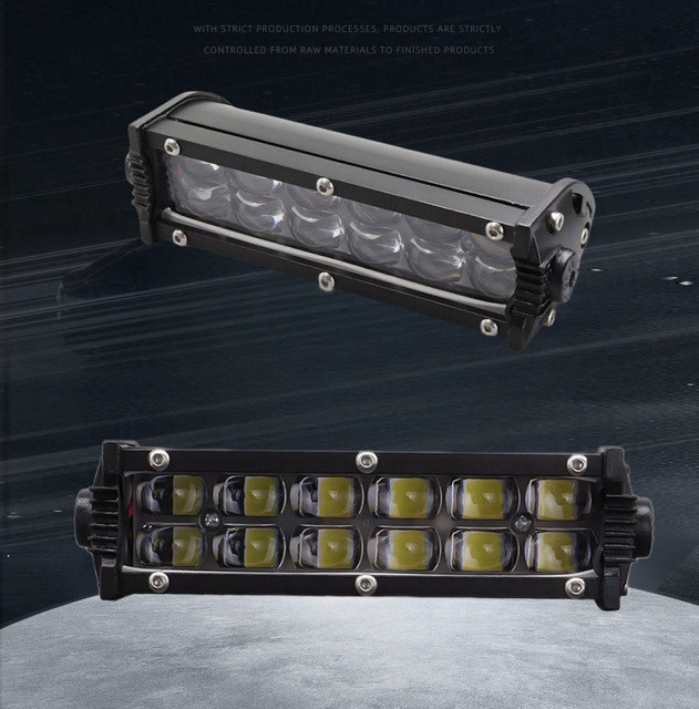 High Quality 324W 8 Inch Double Row 6D Reflector for Truck LED Light Bar Auto Waterproof Spot Truck Wok Light
