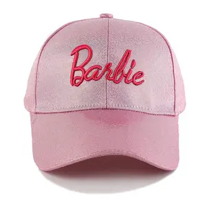 Nuovo arrivo cappellino da Baseball colorato per Barbi rosa carino cappello da lettera ricamato Casual alla moda berretto con visiera