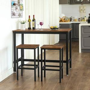 <span class=keywords><strong>Mesa</strong></span> de comedor marrón <span class=keywords><strong>con</strong></span> 2 taburetes, muebles de comedor, venta al por mayor - Product Image 6