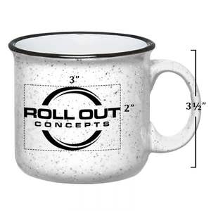 Alta calidad al por mayor promocional barato logotipo personalizado 13oz personalizado paquete a granel moteado Camping té cerámica fogata taza - Product Image 2