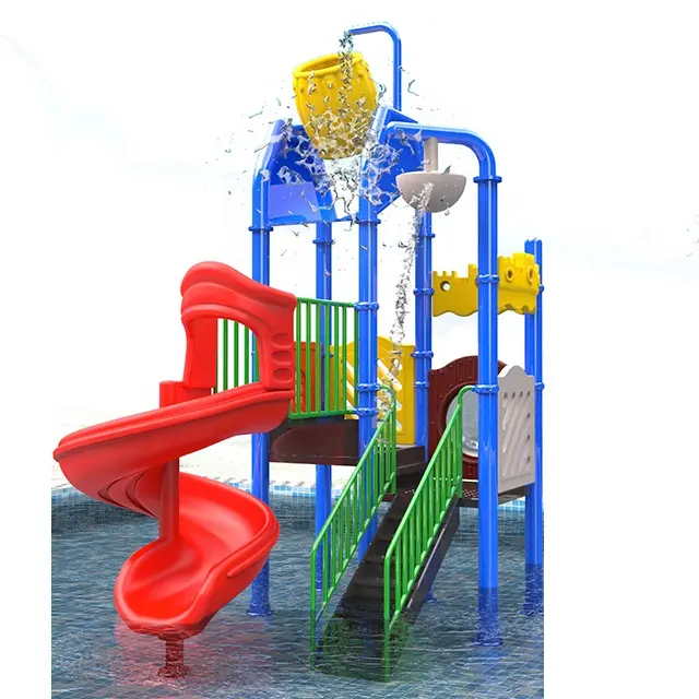 Swimming Pool Outdoor Play Equipment , Water Park Outdoor Slide Playground