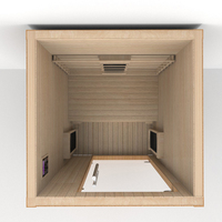 Cabine de sauna infrarouge lointain individuelle en bois de pruche pour intérieur, thérapie par chaleur sèche, spa à domicile, détox