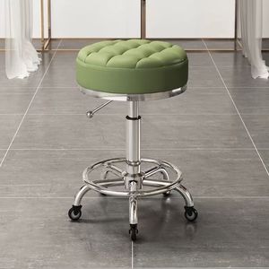 K Chair with pulley rotation and <b>height</b> <b>adjustment</b> nail salon round <b>stool</b> barber shop swivel chair salon specialty - Product Image 2
