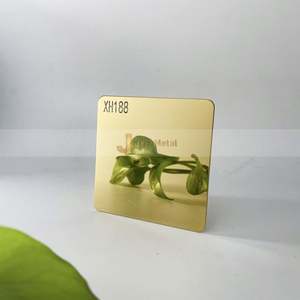 M69 No.4 Golden <b>Mirror</b> Finish 304J1 & 316L Decorative Stainless Steel <b>Sheet</b> Plate SS Color Gold-Bend/Weld Processing Service - Product Image 2
