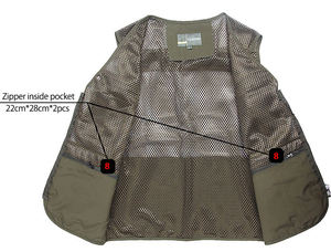 Débardeur de style populaire-Séchage rapide et respirant-Veste en maille multi-poches Équipement de défense personnelle - Product Image 4