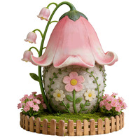 Nouvelle Sculpture en Résine Maison de Fleurs Créative 2026, Art de Sculpture 3D Réaliste, Décoration d'Intérieur, Cadeau d'Affaires, Personnalisation XiBiao