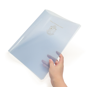 Carpeta de oficina de sarga personalizada PP <span class=keywords><strong>A4</strong></span> Cubierta de informe Portadocumentos de plástico de 2 agujeros - Product Image 3