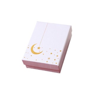 Maan Hart Gouden Folie Rechthoekige Kartonnen Juwelendoos voor Ketting Oorbellen Ring Cadeauverpakking Fabrikant Groothandel Voorraad - Product Image 5