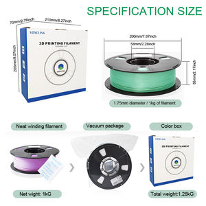 Filamento PETG de Fábrica 1.75mm 1kg (2.2lbs) Precisión Dimensional Probable +/- 0.02 mm Filamento para Impresora 3D - Product Image 6
