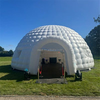 Dôme de fête gonflable extérieur personnalisé, grand, blanc, diamètre 10m, 12m, 15m, imperméable et portable