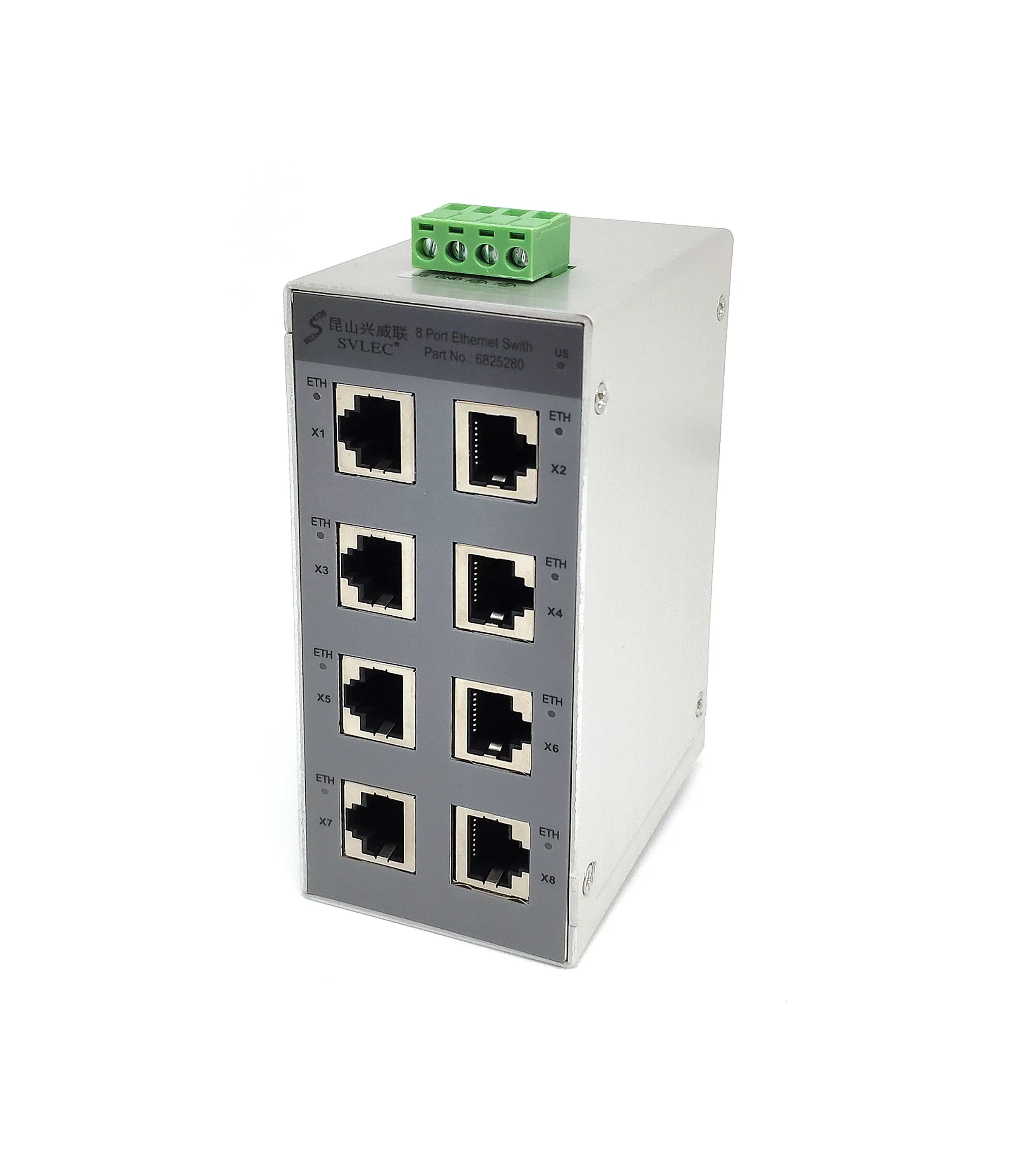 SVLEC 8 Port 24V Din Rail Mini 10 100 1000M Gigabit Industrial Ethernet Netzwerk Switch