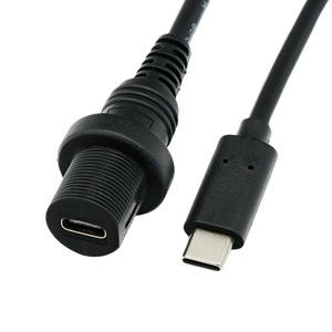 Type C Male To Female Waterproof Cable <b>Copper</b> Wire For Automotive Marine Dashboard Panels USB 3.1 Data Transfer - Product Image 4