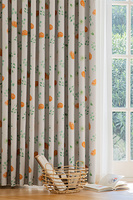 Tissu de rideau imprimé floral en polyester tissé 100% style moderne, poids moyen 285 g/m², largeur 280 cm