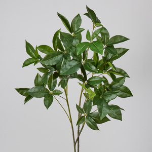 Buisson artificiel de feuillage varié Schefflera, imitation feuilles d'arbre parapluie, vert et blanc, pour la décoration de vases à la maison et au bureau - Product Image 2