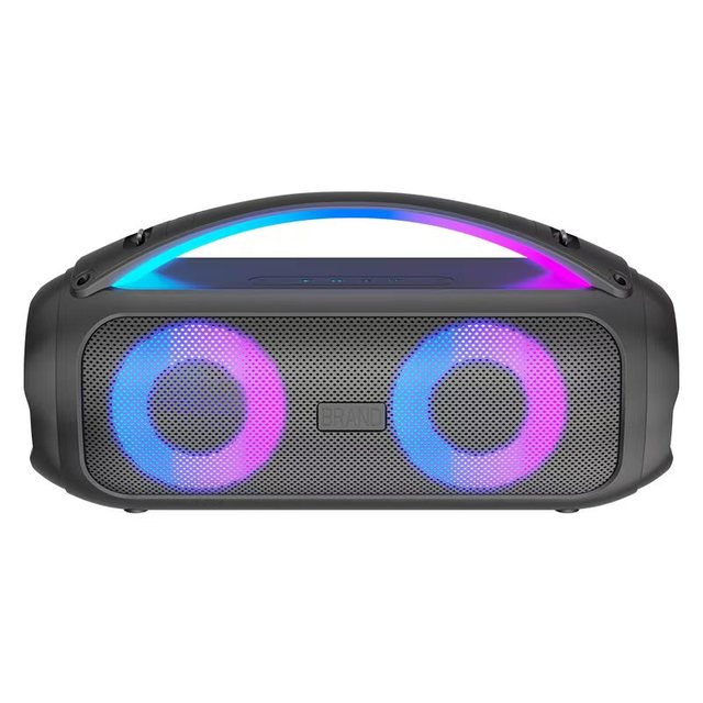 Fashionable 3.5 Inch RGB LED Light Bluetooth USB MIC Input Battery Portable Speaker for Home Party Outdoor