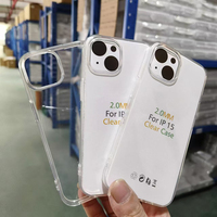 Coque de téléphone pour iPhone 15 16Pro Max, coque de téléphone transparente et souple en TPU, coque de téléphone absorbant les chocs, adaptée