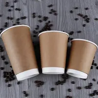 Gobelet en papier à double paroi King Garden avec logo personnalisé pour café et thé à emporter avec couvercles