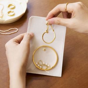 PU Leather Jewelry <b>Bag</b> for Earrings Necklace Clear <b>Small</b> Jewelry Pouches Portable Travel Jewelry Organizer - Product Image 4