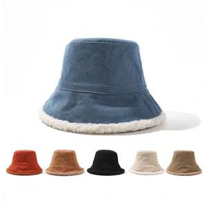 Sombrero de Pescador/Angular Ajustable de Doble Cara de Tela de Pana Cálida para Invierno, Ideal para Fiestas y Uso Diario - Product Image 1