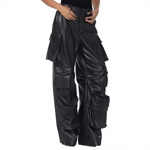 ELYSIAN INDUSTRIES <b>Men</b> <b>Leather</b> <b>Pants</b> Casual Straight Fit Mid Waist Eco-friendly Midweight High-quality Daily Wear Classic Winter - Product Image 3