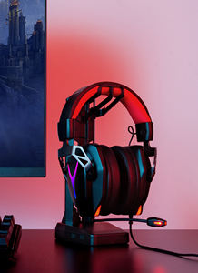 Bras de suspension à fourche en métal flexible RVB Design <span class=keywords><strong>Casque</strong></span> de jeu durable avec microphone USB Style de lumières respiratoires - Product Image 4