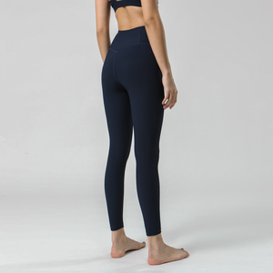 Pantalones de fitness deportivos desnudos acanalados personalizados de longitud completa encantador multicolor 4 vías estiramiento sin costuras mujeres Fitness gimnasio pantalones de yoga - Product Image 3