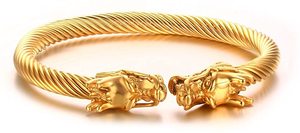 <span class=keywords><strong>Bracelet</strong></span> en acier inoxydable, thème Dragon, câble torsadé, Viking, manchette, bijoux Punk Rock, 1 pièce - Product Image 3