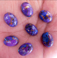 Cabochons ovales en turquoise cuivrée naturelle, polis, certifiés, pour la fabrication de bijoux, 3x5mm, 20x30mm, marque AMARA, pour bagues