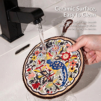 Sous-plat en céramique résistant à la chaleur, style bohème, pour casseroles, assiettes, bols et tasses, pour la maison, les restaurants, les hôtels et les cafés