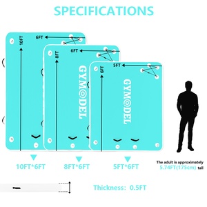 Flotadores de piscina de isla flotante <span class=keywords><strong>multijugador</strong></span> de agua de alta calidad, cubierta de muelle inflable, plataforma flotante de muelle inflable - Product Image 5