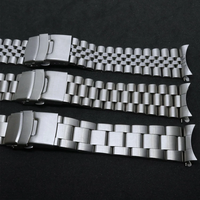 Logo personnalisé prix d'usine 22mm en acier inoxydable 316L massif 007 bracelet de montre à trois maillons à extrémité incurve20 22mm pour Seikoes