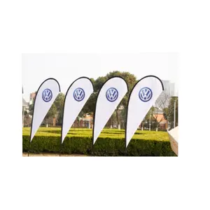 Top quality 110g knitted promotional custom banner flying banner