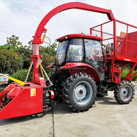 Hacheuse de fourrage pour maïs et herbe, montée sur tracteur, populaire de la marque Moxin, avec moteur numérique, capacité de 4 à 8 tonnes/heure