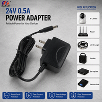 Alimentation électrique murale personnalisable AC/DC 5V 6V 12V 24V 0.1A 0.5A 1A 2A avec prise US pour éclairage LED et caméra CCTV