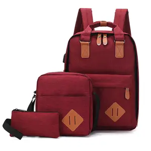 उच्च गुणवत्ता बच्चों को वापस करने के लिए स्कूल बैग सेट के साथ दोपहर के भोजन के बैग, पेंसिल केस, कूलर बैग और पानी की बोतल