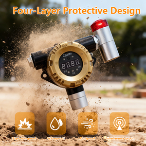 CAATM CA-228 Kimyasal Reaktör ve Proses Alanları için Sesli+Işıklı Alarmlı Sabit Katalitik Yanmalı NH3 Gaz Dedektörü - Product Image 2