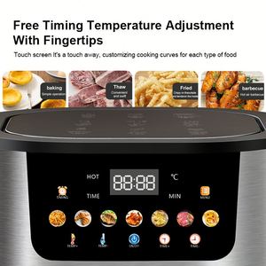 Friteuse à air intelligente multifonctionnelle grande capacité 15L avec écran couleur visible, double chauffage supérieur et inférieur, pour frites - Product Image 4