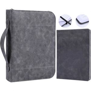 Libreta de Direcciones Espiral A3 de Cuero PU Negro Grande, Impermeable, con Diseño en Relieve, para Hombres y Mujeres - Product Image 1