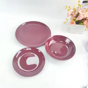 Alta qualidade vermelho cor esmalte Restaurante placas porcelana placas