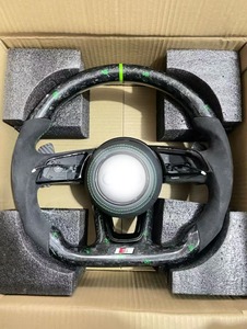 Volante Deportivo Personalizado de Fibra de Carbono Forjado de 4 Brazos y 40 mm para <span class=keywords><strong>Audi</strong></span> <span class=keywords><strong>A1</strong></span>/A3/A4/B7-B9/A5/A6/C6/C8/A7/A8/RS3/TTS/S5/B8.5 - Product Image 3