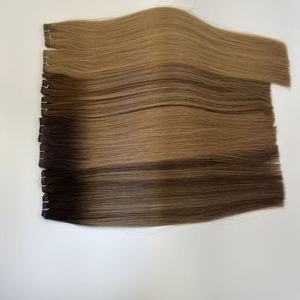Extensions de cheveux vierges européennes Genius, teintes, double trame, fines, invisibles, à ruban adhésif, prêtes à être expédiées - Product Image 3