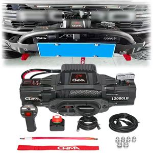 Kit de récupération tout-terrain 4x4 avec treuil électrique 12V, câble synthétique, télécommande sans fil et support de pare-chocs pour SUV et Jeep – Accessoire de <span class=keywords><strong>remorquage</strong></span> - Product Image 1