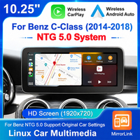 Autoradio de navigation 10,25 pouces pour Mercedes Classe C 2014-2018, système NTG 5, autoradio de tableau de bord, lecteur multimédia DSP, lecteur vidéo, Mirror Link