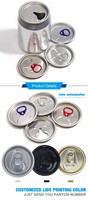 Couvre-boîte en aluminium pour aliments, couvercle facile à ouvrir pour les canettes de boissons gazeuses