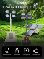 Prix Réduit Système Énergétique Mobile Économe en Énergie NOUVEAU DESIGN Tour d'Éclairage Solaire sur Remorque à Bon Prix