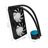 Ventilateur de refroidissement par eau MANMU OEM Argb 240mm Refroidisseur liquide Argb Aio pour étuis de jeu d'ordinateur