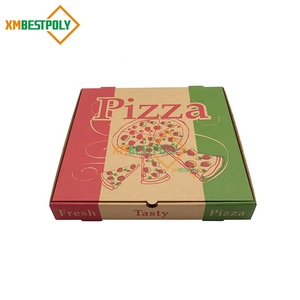 Boîte d'emballage en carton ondulé pour pizza personnalisée <span class=keywords><strong>de</strong></span> 12 pouces, recyclable, en kraft brun, <span class=keywords><strong>de</strong></span> qualité alimentaire, boîtes à pizza portables en carton ondulé - Product Image 2