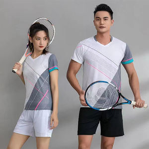 Personalizado 100% poliéster hombres <span class=keywords><strong>tenis</strong></span> uniforme <span class=keywords><strong>tenis</strong></span> camiseta bádminton Jersey señoras <span class=keywords><strong>tenis</strong></span> uniforme <span class=keywords><strong>traje</strong></span> - Product Image 3
